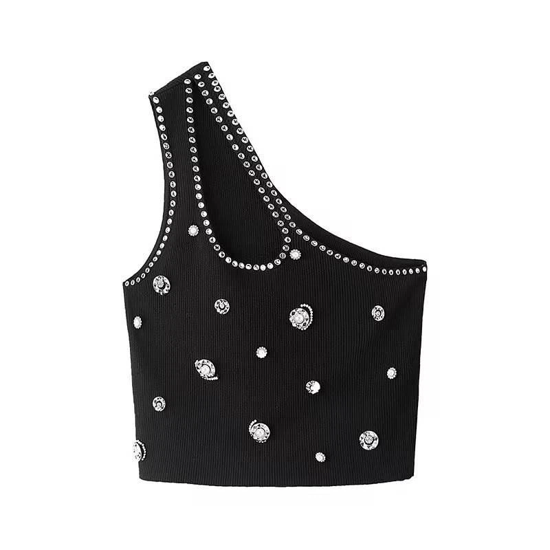 비즈 코튼 조끼